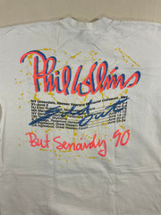 XL Phil Collins 1990 t-shirt Seriously, Live! tour May 31-Jun 24 2-sided USAmade