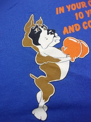 BOXER’S BAR & GRILLE T-SHIRT Blue T-Shirt Size XL Cotton/Polyester Blend LQQK!