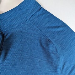 Mens Teal Turquoise 1/4 Zip Athletic Shirt Size Large Long Sleeve