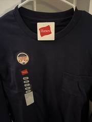 Hanes Men’s Comfort Soft Essential-T 100% Cotton Long Sleeve S T-Shirt NWT