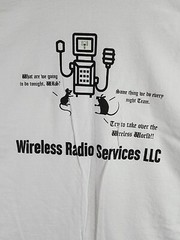 Wireless Radio Services Logo Mens 3XL White T-shirt