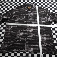 Vintage Harley Davison biker Hawaiian style all over print button up Shirt 3XL