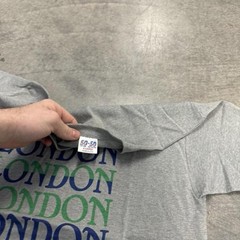 Vintage 80’s Men’s London City Graphic Print T-Shirt Crew Neck Gray XL