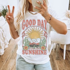 Good Day Sunshine Tee, Comfort Colors® Tee, Sun Graphic Tee, Sun T