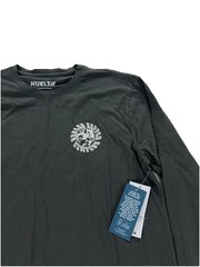 NEW Hurley Naturals Skull Mandala Long Sleeve Mens T Shirt Tee Surf Gray