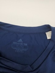 Adidas creator tee XL Women Spell Out Blue sneaker impact logo T-shirt..#16070