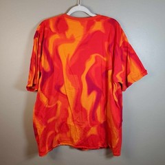 Mens Tie Dye T Shirt 2 XL Flames Fire Swirl CSG RARE XXL