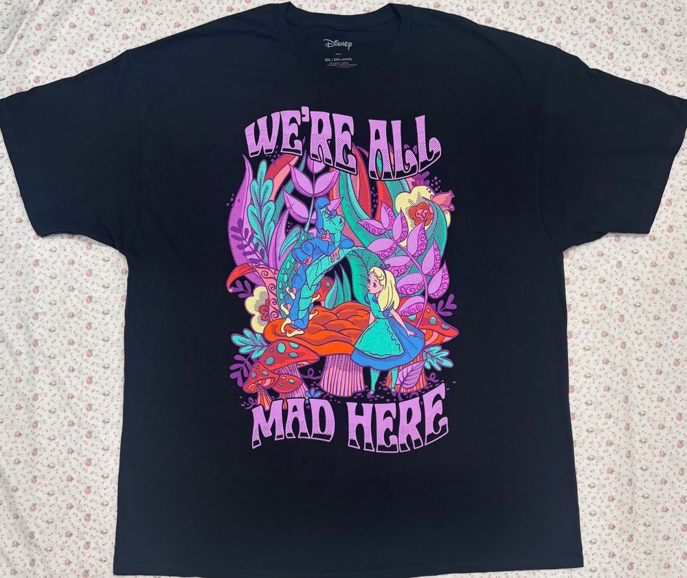 Alice In Wonderland We’re All Mad Here T-Shirt SIZE 3X New Without Tags
