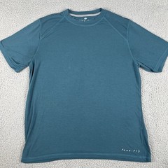 Free Fly Shirt Men Medium Green Bamboo Performance Pocket Crew Neck Short Sleeve