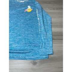 Spicy Tuna Swim Shirt Mens Small Blue Long Sleeve Reggae Beach Light Weight EUC