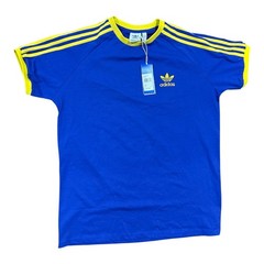 MENS ADIDAS ORGINALS CLASSIC THREE STRIPES EMBROIDERED SHORT SLEEVE TSHIRT