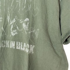 AC/DC Olive Green Back In Black 2023 Band Tee Size L Perryscope Rock Graphic