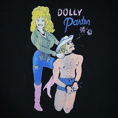 Dolly Parton T-shirt Men’s Large Funny Novelty Tee Black Gildan Tag Rare