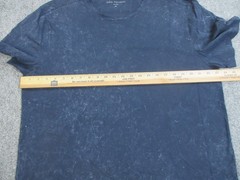 John Varvatos Shirt Mens XL Blue Mineral Wash Cotton Crewneck Tee Casual Peru