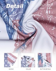 Mens American Shirt Short Sleeve Button Down