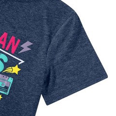 Vintage 80’s Women’s I’m an 80’s Girl Graphic Tee Short Sleeve Top, Dark Blue, M
