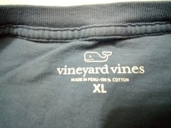 Vineyard Vines T-Shirt Men XL Blue Crew Graphic Chest Pocket Long Sleeve