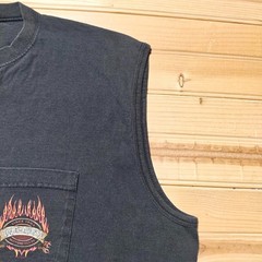 Vintage Y2K Harley-Davidson Ann Arbor Michigan Biker Pocket Muscle Shirt USA 2X