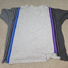 MNML minimal Re Sewn Vtg T multi Grays cuts on side hems Medium Purple Blue
