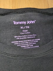 Tommy John Men’s Cool Cotton Crew-Neck T Shirt Black Choose Size