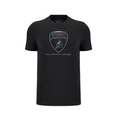 Lamborghini Men’s Sportswear Large Shield T-Shirt Black