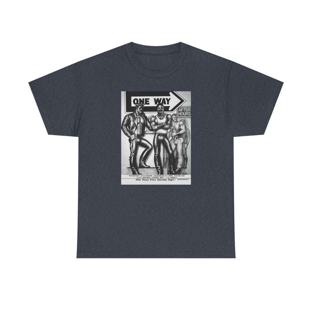One Way Club LA Tom of Finland Gay Leather Art T-Shirt Vintage Queer Tee