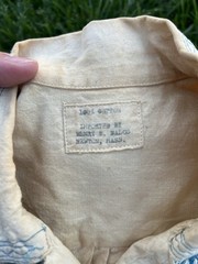 True Vintage Mexico Hand embroidered Mexican peso shirt 1940-1970