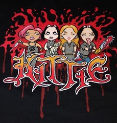 Kittie Cartoon Tour Concert Shirt Size XL Morgan Mercedes Lander Y2K Metal