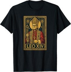 Pope Leo XIV / Art Deco Style Christian & Catholic Art T-Shirt