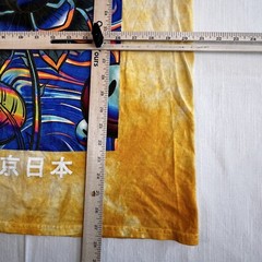 DRIP T-Shirt Men’s LARGE Yellow Tie Dye Rose Smiley Face Psychedelic Tokyo Japan