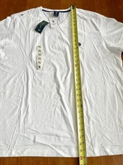 NWT U.S. Polo Assn. Men’s Solid V-Neck Short Sleeve Cotton T-Shirt in White, XXL