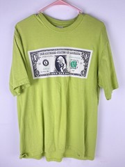 Supreme FW17 Dollar Tee Size Medium Lime Green Graphic Logo Authentic T Shirt
