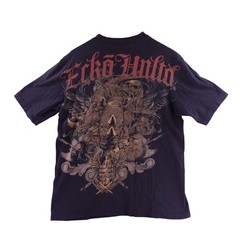Ecko Unltd Mens Havoc and Mayhem Graphic T-Shirt Navy Blue Rhino Large