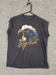 Vintage Harley Davidson 3D Emblem Tank Top Men’s XL Born Wild 84 Gardner 19.5×25