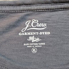 J.Crew Mens Gray Garment Dyed Slub Cotton Crew Neck Pocket Tee T-Shirt SZ XL
