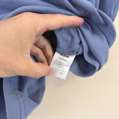Aland Pocket Logo Patch Simple Blue Tee Shirt – Large