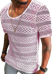 Mens See Through Vest Crewneck Sleeveless Tank Tops Muscle Sexy Mesh Shirts