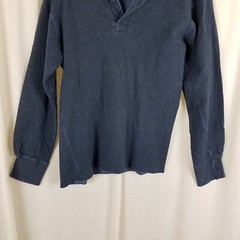 LLBean River Driver cotton wool long sleeve pullover base layer top Shirt Mens S