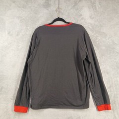PATPAT Christmas “Santa Hat” Long Tee Men MEDIUM Knit Casual Holiday Black Red