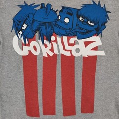 Gorillaz T Shirt Mens Large Grey Short Sleeve 2011 Graphic Band Tee Rock Music