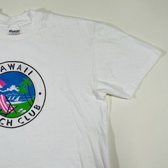 1980s Hawaii Beach Club Vintage T-Shirt Single Stitch Stedman White Size XL