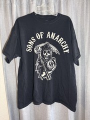 Sons Of Anarchy Mens Size 2XL T-Shirt Black Graphic Tee Road Gear Tv Show