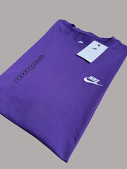 Nike Mens Sportswear Cotton Embroidered T-Shirt Purple Sz M/L/XL Short Sleeves