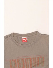 PUMA Mens Graphic T-Shirt Top Small Grey Cotton AC02