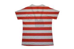 Where’s Waldo? Mens Red/White Striped Costume Shirt NWT S, M