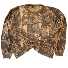 Vintage 90s Ace Sportswear Sniper Camo Single-Stitch Longsleeve Worn Thin Size L