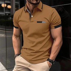 Camiseta Con Cuello Levantado Cremallera Para Hombre Camisa De Manga Corta Men