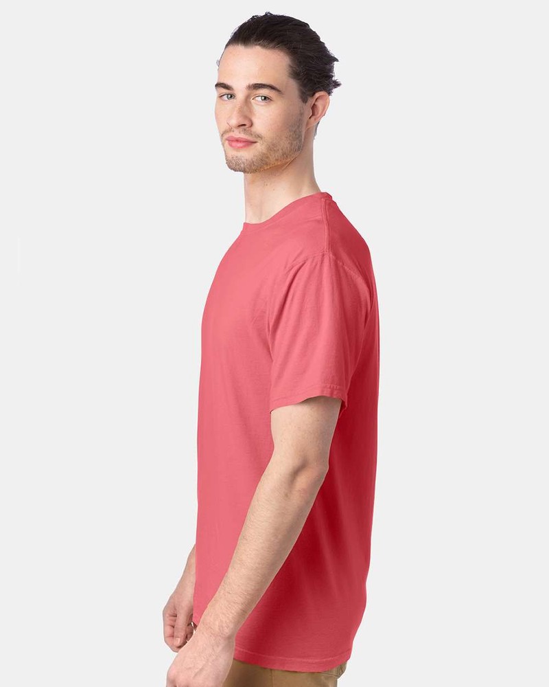 🔥 Comfortwash By Hanes Men Garment-dyed T-shirt Short Sleeve Coral Craze XL