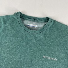 Columbia T Shirt Adult Small Teal Green Fishing Performance Omni-Wick Tee Mens