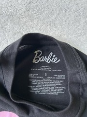 Barbie Mens Short Sleeve Black Crewneck Logo Graphic T- shirt Size S (34-36) NWT